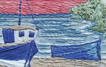 Moored Boats Embroidery Kit, 8 of 8
