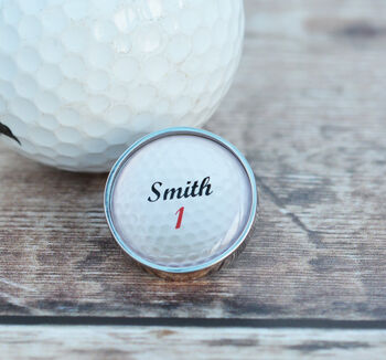 Personalised Golf Ball Lapel Pin Badge, 3 of 7