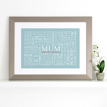 Personalised Mum's Favourites Word Art Print, 3 of 10