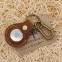 Personalised Apple Air Tag Genuine Leather Keychain, thumbnail 5 of 6
