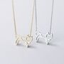 Sterling Silver Cat Pendant Necklace, thumbnail 2 of 6