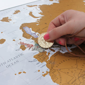Scratch The World® Map Print With Coin, 3 of 12