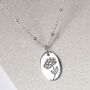 Sterling Silver July Birth Flower Necklace, thumbnail 1 of 7