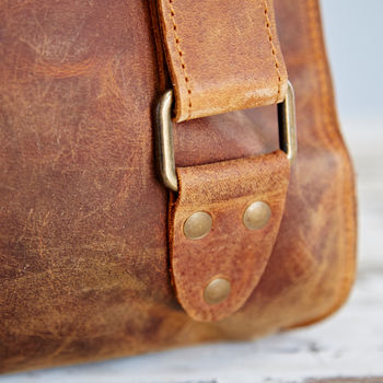 Personalised Buffalo Leather Distressed Backpack, 12 of 12