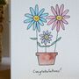 Personalised Flower Family Handmade Card, thumbnail 4 of 6