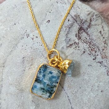The Duo K2 Jasper Necklace, 18ct Gold Plated, 4 of 10