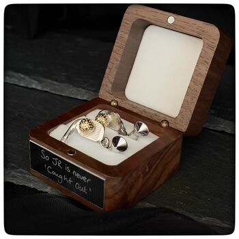 Personalised Two Tone Golf Club And Ball Cufflinks, 7 of 11