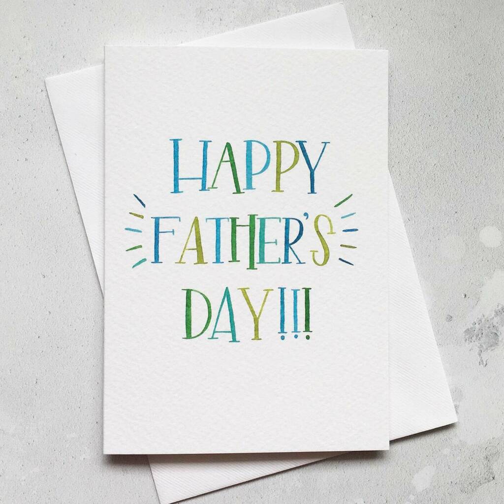 'Happy Father's Day' Hand Lettered Card By Eleri Haf Designs