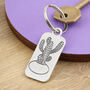 Cactus Plant New Home Gift Pewter Keyring, thumbnail 3 of 8
