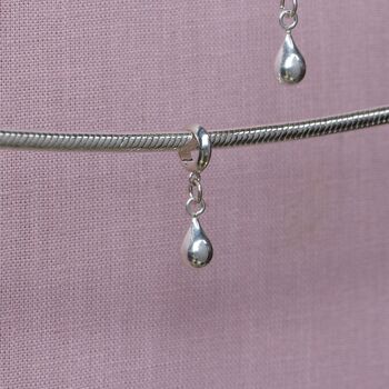 Sterling Silver Teardrop Charm, 4 of 7