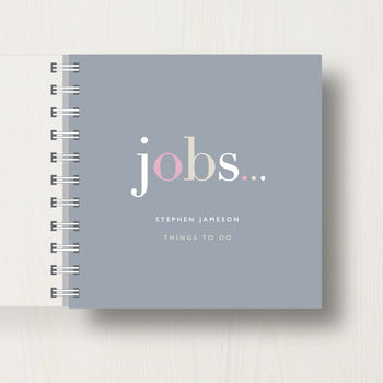 Personalised 'Jobs' To Do Small Notebook, 6 of 10