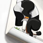 Panda Bear Head In Toilet, Funny Bathroom Art, thumbnail 2 of 7
