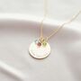 Family Disc Pendant Birthstone Personalised Necklace, thumbnail 2 of 10