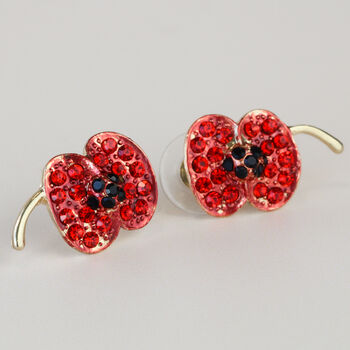 Sparkly Poppy Stud Earrings, 2 of 4
