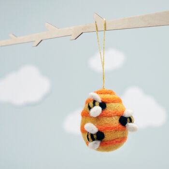 Felt Beehive Easter Hanging Decoration, 2 of 2