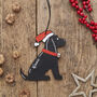 Black Cocker Spaniel Dog Christmas Decoration Personalisation Available, thumbnail 2 of 6