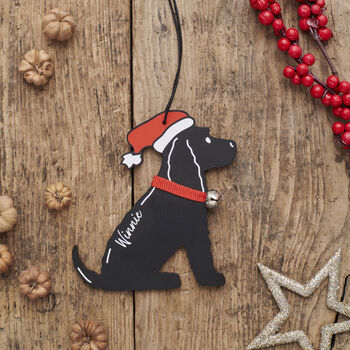 Black Cocker Spaniel Dog Christmas Decoration Personalisation Available, 2 of 6