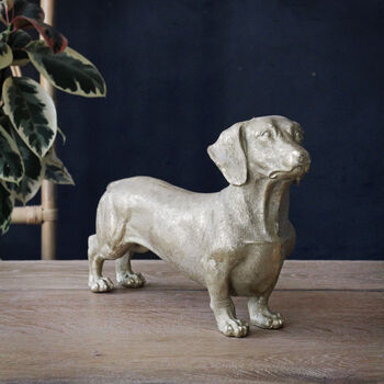 Large Gold Dachshund Ornament, 4 of 4