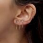 Dainty Star With Chain Back Earring, thumbnail 1 of 3