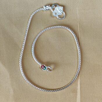 Braided Thin Snake Chain Indian Payal Anklet, 4 of 5