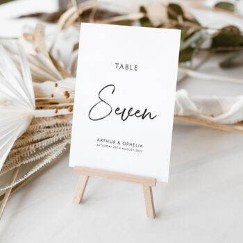 Personalised Wedding Table Numbers Calligraphy, 2 of 4