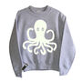 Octopus Glow In The Dark Interactive Sweatshirt, thumbnail 3 of 4