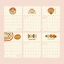 Mid Year A4 Calendar 2024 2025 | Boho Shapes, thumbnail 3 of 6