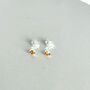 Sterling Silver Stud Birthstone November Earrings, thumbnail 1 of 4