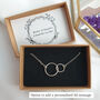 Sterling Silver Interlocking Circle Family Connection Necklace, thumbnail 8 of 8