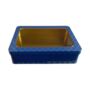 Moroccan Gift Tin Box With Window Lid Navy, thumbnail 2 of 2