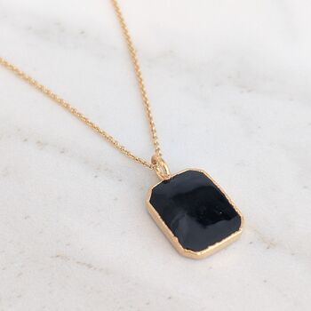 The Rectangle Black Tourmaline Necklace, 2 of 9