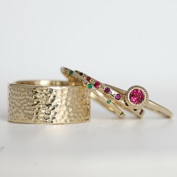 Gold Ruby Wedding Ring Or Stacking Ring, 3 of 5