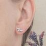 Solid Silver Dachshund Stud Earrings, thumbnail 2 of 7