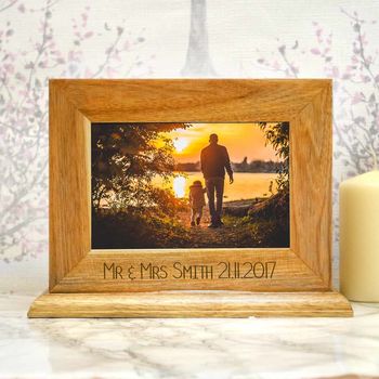 Wooden Personalised Photo Frame Library Gift, 4 of 4