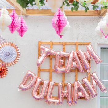Team Dulhan Foil Balloons Rose Gold, 2 of 2