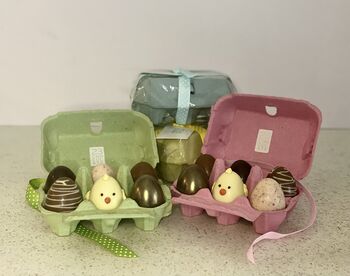 Six Mixed Handmade Easter Eggs, 3 of 3