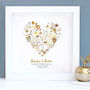Personalised Golden Anniversary Button Heart, thumbnail 1 of 8