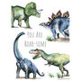 Dinosaurs Hand Painted Birthday Card, thumbnail 2 of 3