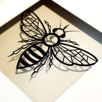 Framed Papercut Manchester Bee Art, 4 of 7