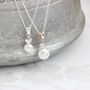 Mama Et Moi White Pearl Pendants With Heart, thumbnail 1 of 12