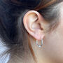Sterling Silver Lucky Horseshoe Hoop Drop Earrings With Butterfly Clasp, thumbnail 2 of 6