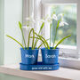 Personalised Metal Blue Double Planter, thumbnail 4 of 6