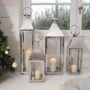 Tall Silver Candle Lantern, thumbnail 2 of 12