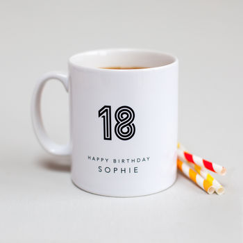 18 Birthday Mug With Personalised Name, 2 of 3