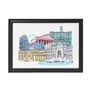 Personalised Rome Skyline Print, Landmarks Illustration, thumbnail 4 of 6