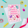 Any Age Cat Birthday Card, Girls Age Birthday Card, thumbnail 1 of 9