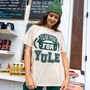 There For Yule Women's Christmas T Shirt In Sand, thumbnail 4 of 4