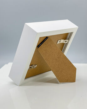 Personalised 3rd Leather Anniversary Frame Gift Faux Leather Heart, 4 of 4