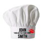 Personalised I Kiss Better Than I Cook Chef Hat, thumbnail 3 of 3