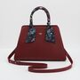 Wonderland Burgundy Structured Medium Tote, thumbnail 1 of 6